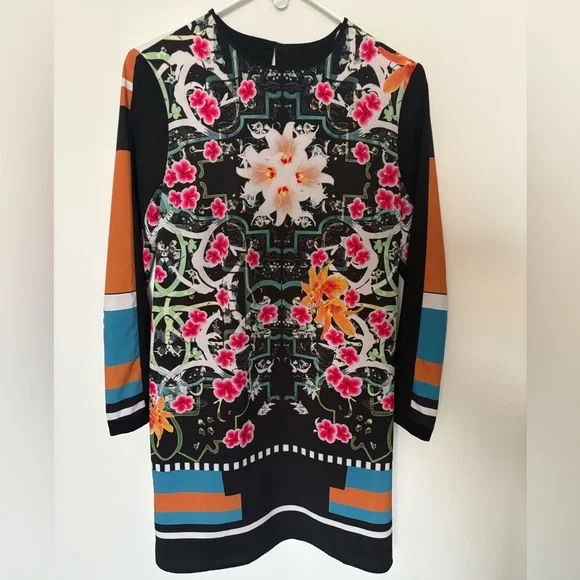 Clover Canyon Cuban Scarf Multicolour Shift Dress - size S - Picture 2 of 7